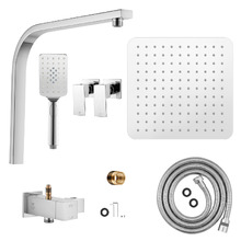 Alessandro Short Twin Shower Tap Set